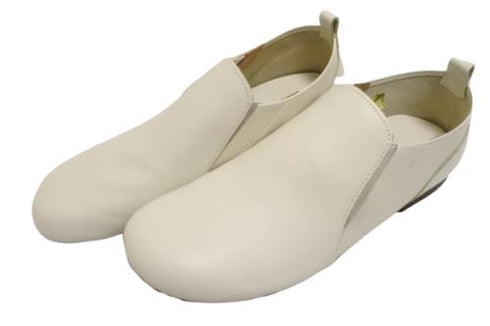 【KOBE DADA CAM-8 ホワイト】本革サイドゴアスリッポンシューズ